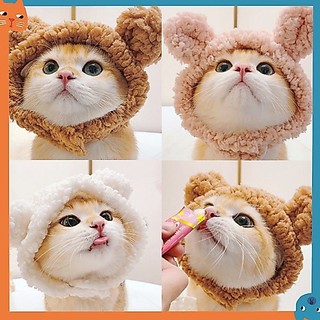 Mũ Đội Đầu Bằng Vải Bông Nhỏ Nhắn Dễ Thương Dùng Chụp Ảnh Cho Thú Cưng Ốp