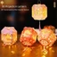 FUHUIOT DIY Craft Kit Lantern, Thiết kế chiếu Đèn lồng lễ hội trung thu sáu mặt, Thiết kế phát sáng thủ công Quà tặng đèn lồng LED giấy cầm tay