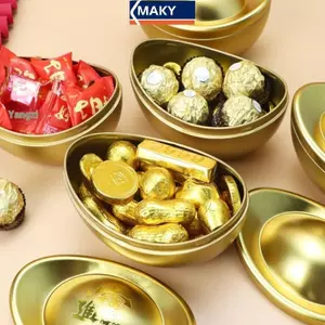 MAKY 1 / 3 Cái Thỏi Hình Hộp Kẹo Bảo Quản Bánh Quy Điều Trị Bình Trà Hộp Quà Tặng Có Nắp Cho Tiệc Cưới Trang Trí Boxe VN
