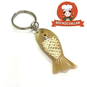 Móc treo chìa khóa bằng Sừng trâu - Hình cá vảy siêu ưng ý