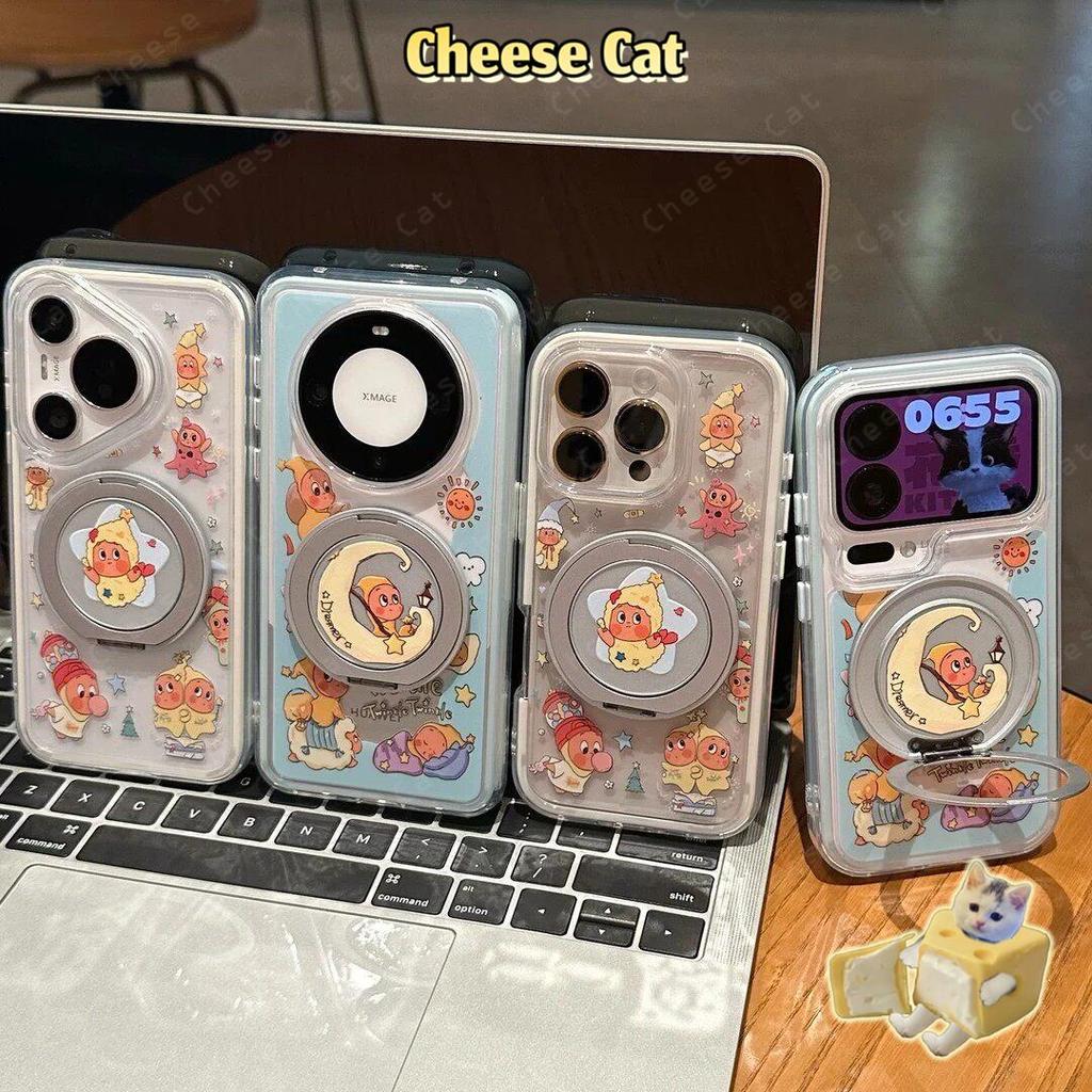 Ốp điện thoại ngôi sao dễ thương có chân đế kim loại xoay cho iPhone 14 16 17 13 15 Plus 12 11 Pro Max Xs XR