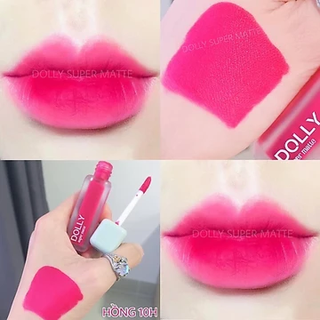 Son Lì Son Kem DOLLY MATTE Không Chì Cao Cấp Chính Hãng Màu <hồng 10h>