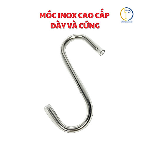 Móc treo chữ S Inox 304 7mm bền, cứng cáp dùng treo bình truyền, ca truyền, túi truyền