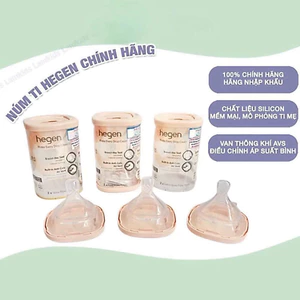 Núm ti bình sữa Hegen cam kết chính hãng