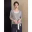 Áo thun ngắn tay lười biếng phong cách Hàn Quốc mùa hè dành cho nữ tay dơi chấm bi giả hai mảnh cổ dây hàng đầu Hot Girl Che thịt Slimer Look St