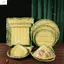Đĩa rau củ Lẩu ZENZON, Đĩa nướng Melamine dệt tre giả, Đĩa Melamine Đĩa nhiều kiểu Đĩa phục vụ xanh Nhà hàng