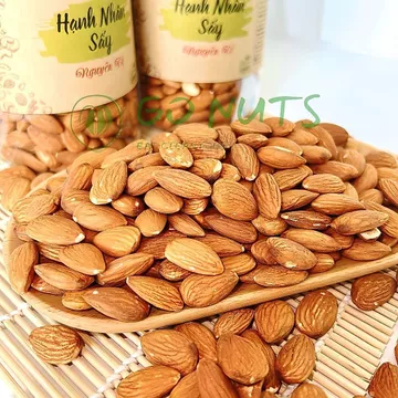Hạt Hạnh Nhân sấy chín ăn liền đã tách vỏ GO NUTS hộp 500g, hỗ trợ ăn kiêng thuần chay