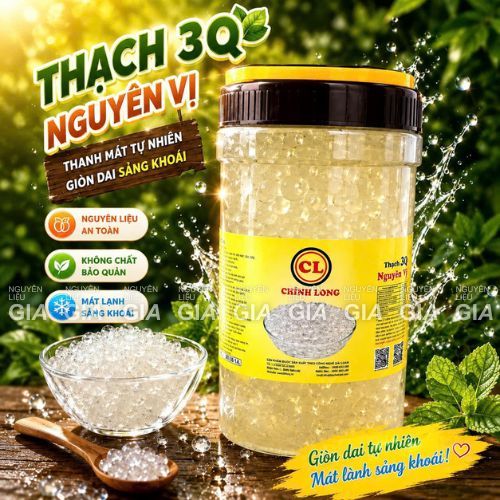 Thạch topping Chính Long hũ 2kg3 - 3Q HŨ NGUYÊN VỊ