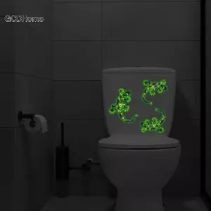 GCDHome Glow Geo Stiers Huỳnh Quang Có Thể Tháo Rời Chống Thấm Nước Đề Can Cho Chậu Rửa Thủy Tinh Bồn Rửa Nước Bồn Cầu Đèn Ngủ Trang Trí Phòng Tắm HOT