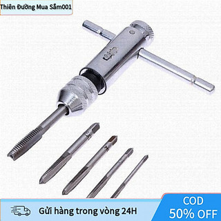 【COD】Tay Quay TaRo tự động dài 100mm m3-m8 kèm 5 mũi ta rô - mũi taro/tay taro/taro
