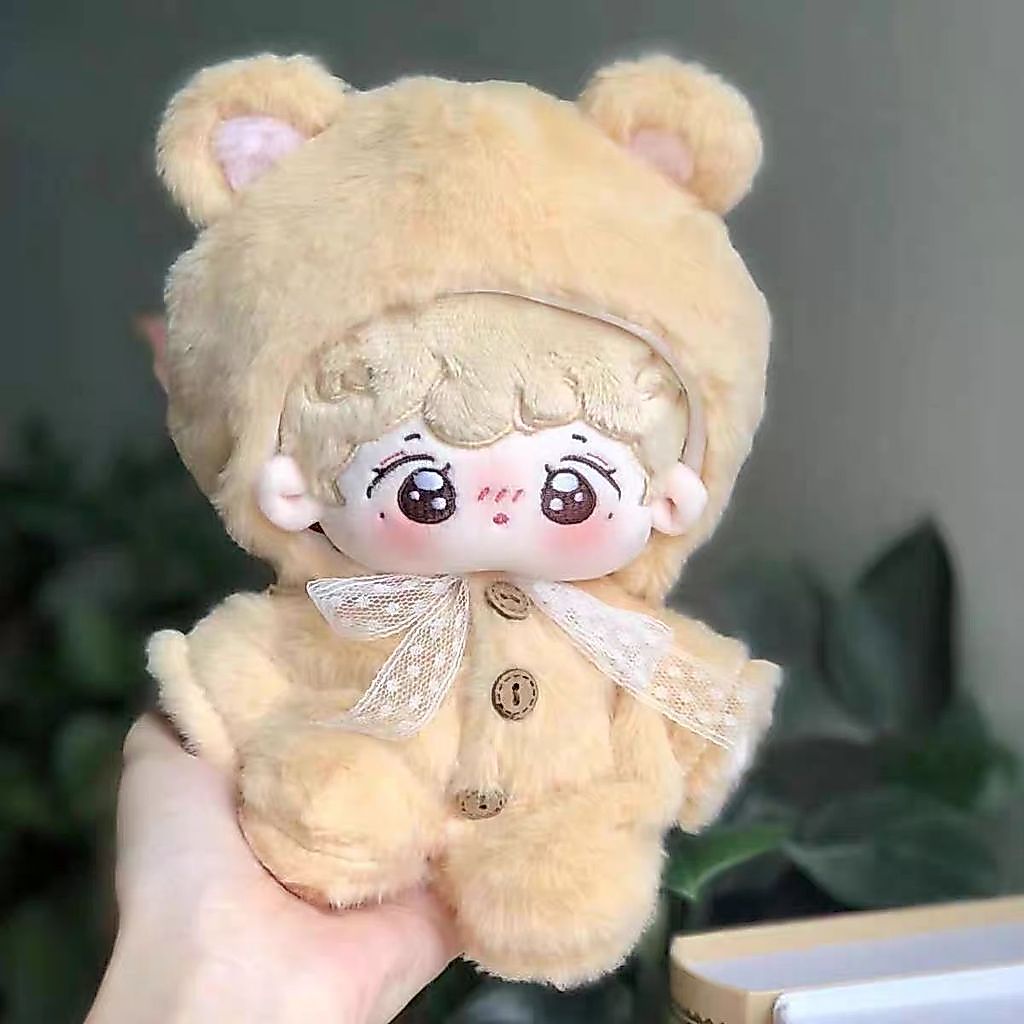 10cm Quần Áo Cho Bé 20 Quần Áo Dễ Thương Lông Gấu Sang Trọng Hai Mảnh Bộ Búp Bê Cotton Có Mũ Trùm Đầu Thay Thế Búp Bê 6.10