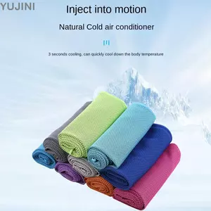Khăn thể thao lạnh YUJUNI, Khăn đá di động bằng sợi nhỏ, Sấy nhanh Làm mát tức thì Túi silicon giảm đau ngoài trời
