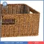 Giỏ dã ngoại Giả Mây Giỏ dệt hình chữ nhật Chất liệu nhựa PP Khay lưu trữ thủ công có lỗ tay cầm Có thể giặt được Phục vụ sắp xếp Thích hợp