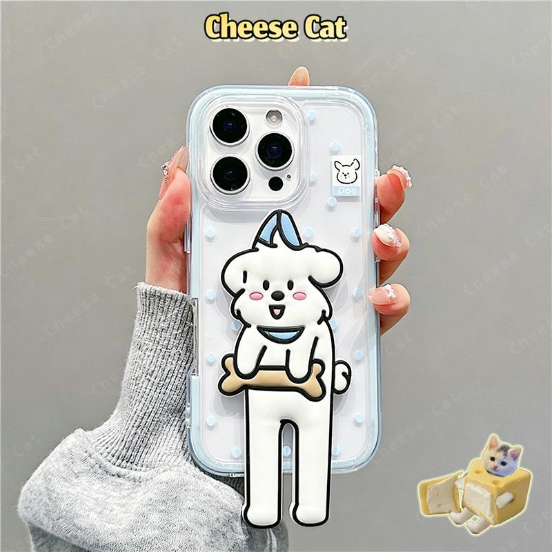 Ốp điện thoại silicon có thể gập lại hình Cat Coffee và khung màu kẹo dễ thương cho iPhone 13 14 Pro Max 11 12 15 16 17