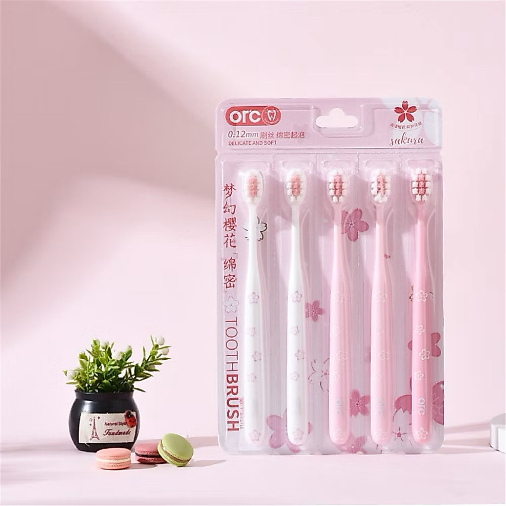 Bộ 5 Bàn Chải Đánh Răng Lông Mềm – Bảo Vệ Nướu, Làm Sạch Răng Nhẹ Nhàng, Thiết Kế Dễ Thương