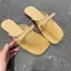 TT Nơ Nửa Dép Nữ Flat Lười Mules Mùa Hè Dép Thoáng Khí Dép Dép