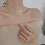 Vòng cổ ngọc trai lãng mạn Camellia Nelace Dây chuyền xương đòn mùa hè màu trắng có hoa Ngọc trai dành cho nữ Mới