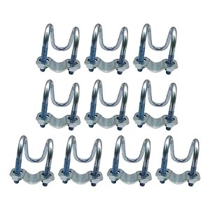 OXXGGKAO 10 Cái Thép Kim Loại Kẹp Đôi Đầu Nối Fixator Khóa Đôi Chữ Thập Kẹp Dễ Sử Dụng