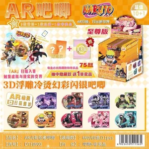 Huy hiệu Pin hộp mù Naruto 75mm kèm thẻ nhân vật Hàng hóa Anime