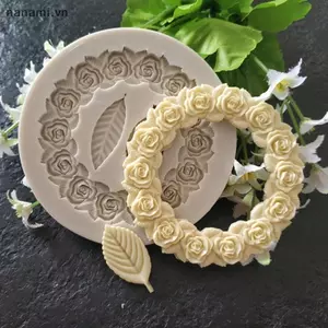 1 Khuôn Silicon Lá Rosette Khuôn Silicon Bánh Tự Làm Khuôn Socola Đường Khuôn Nướng Bánh [VN]