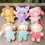 HK1 Sanrio Hello Kitty My Melody Kuromi Plushie Gấu Pyjama Cosplay Vinyl Sang Trọng Mù Hộp Búp Bê Túi Charm KH1