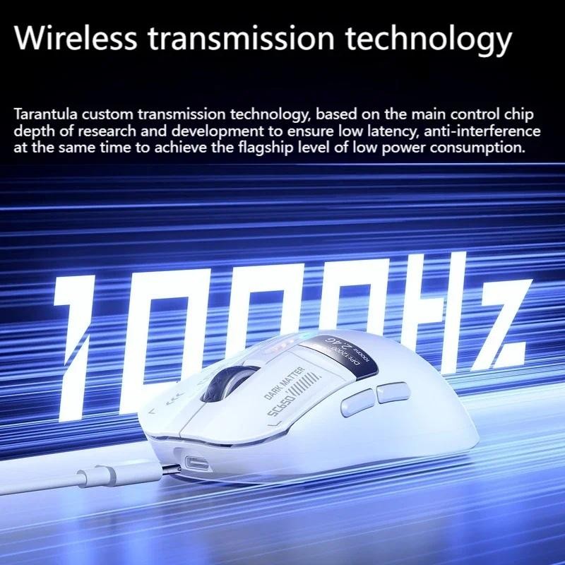 AULA SC650 Wireless Bluetooth Tri Mode Mouse with Smart Display Lightweight Design with PAW3311 Sensor 12000dpi RGB for Esports Game