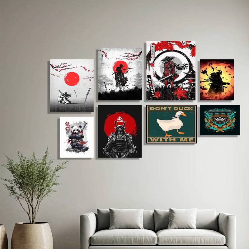 Truyền Thống Nhật Bản Ukiyo-e Tranh Canvas Hoa Anh Đào Geisha Cầu Nghệ Thuật Trang Trí Tường Nhà Canvas Poster
