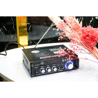 AIMVUKES Ampli Mini Bluetooth, Amply Karaoke BT-298A Công Suất Lớn Loa Bass Max 25 - Âm ly Gia Đình, Ô tô Chơi Nhạc Cực