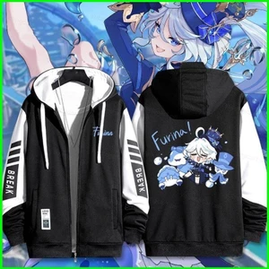 Áo khoác cardigan Furina từ Genshin Impact có zipper