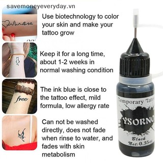 [savemoneyeveryday] Mực xăm nhiều màu Body Art Pigment Beauty Paints Trang điểm Đồ dùng xăm dạng lỏng bán vĩnh viễn [vn]