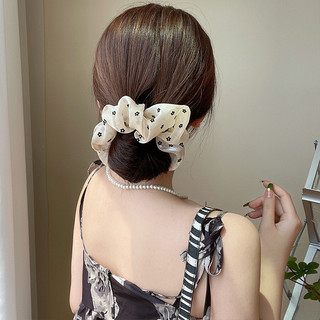 Dây buộc tóc ruột gà phong cách trendy, chất liệu da mềm mại, phụ kiện thời trang cho nữ