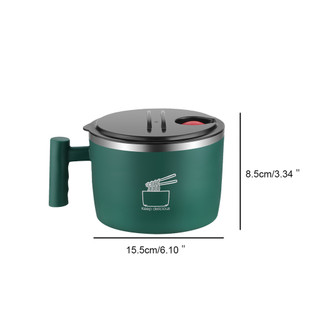 Bát Ramen Inox Dễ Thương Có Nắp 1000ml Mì Ăn Liền Có Tay Cầm Súp Ngũ Cốc Kawaii Chống bỏng Ký Túc Xá Sinh Viên
