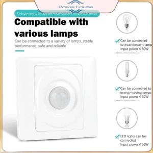 POWER AC 220V LED PIR Cảm Biến Chuyển Động Ánh Sáng Hồng Ngoại Phát Hiện Cơ Thể Con Người Tự Động Bật Tắt Đèn Thông Minh Cho Cầu Thang Hành Lang.