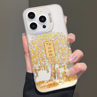 Ốp lưng iPhone họa tiết Cây Phát Tài - Cho iPhone 16/15/14/13/12/11 Pro Max/XR/XS Max