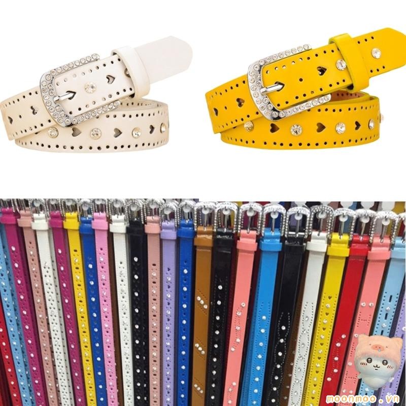 Moon Cowgirl Shining Crystal Buckle Vintage Eo Ceinture Thắt lưng lung linh
