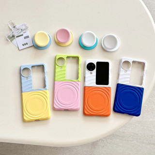 Ốp điện thoại gấp cho Oppo Find N3 Flip Boyang Design Vỏ điện thoại tpu cứng hình tròn tương phản đơn giản