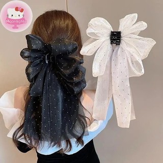 Moonlights Thanh Lịch Nơ Kẹp Tóc Nữ Tính Khí Lưới Thanh Lịch Thời Trang Phụ Kiện Tóc Cô Gái Tạo Kiểu Kẹp Tóc Mũ Đội Đầu EN