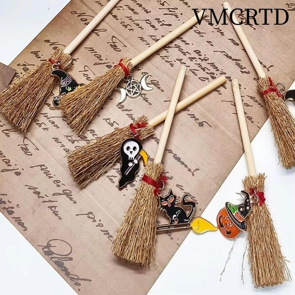 VMCRTD Bộ Đồ Chơi Halloween Mini Phù Thuỷ Bao Gồm Chổi và Mèo Đen Bằng ...