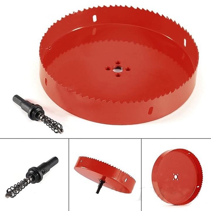 Mũi Khoét Lỗ Tròn 60mm, 90mm, 110mm, Có Mũi Khoan Định Tâm, Chất Liệu Thép Gió HSS, Dùng Cho Các Loại Máy Khoan Đầu Kẹp,