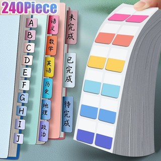 240 Nhiều Màu Sắc Chỉ Số Dán Nhãn Giấy Dán Ghi Chú Ghi Chú Ghi Nhớ Đánh Dấu Trang Note Tab Trường Văn Phòng Phẩm