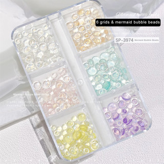 Hạt trang trí móng mắt mèo 12 lưới, tròn chấm, nàng tiên cá, hạt resin, dụng cụ làm móng cho tiệm