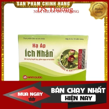 Tpbvsk - hạ Áp ích Nhân - hộp 40 viên- hỗ trợ hạ huyết áp,giảm nguy cơ tai biến