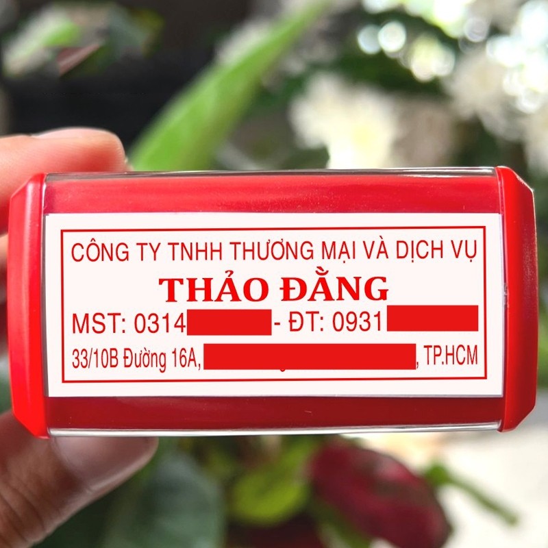 [ BẢO HÀNH MẶT DẤU ] khắc dấu, mộc vuông công ty, cửa hàng, con dấu Doanh Nghiệp, HKD, MST