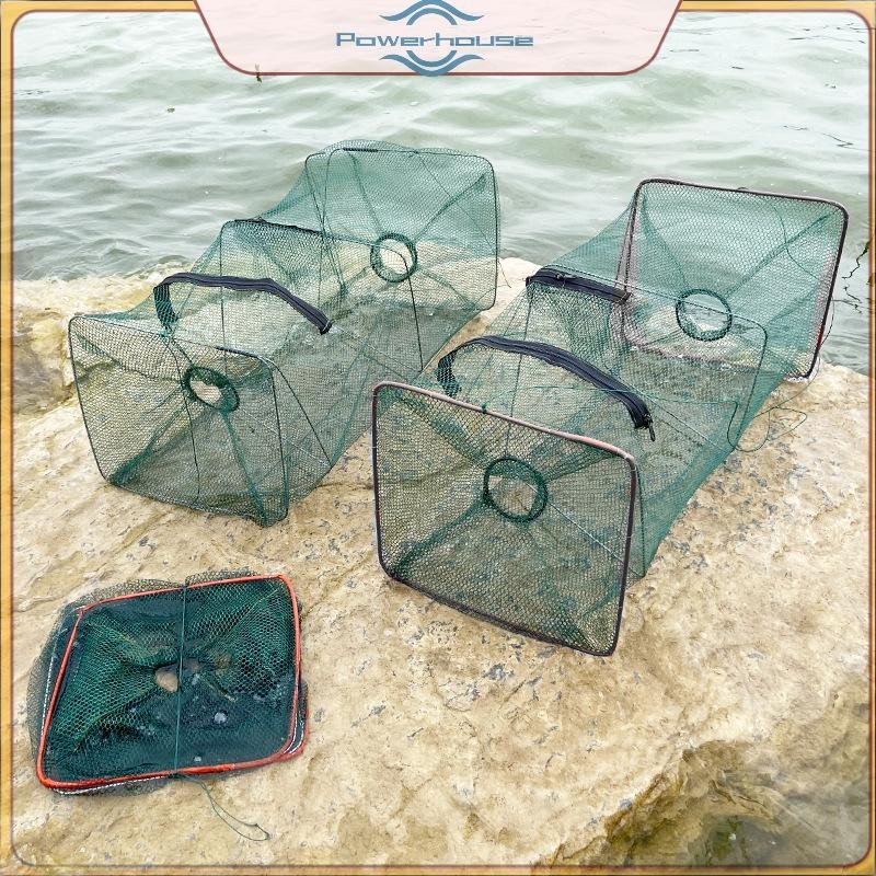 ĐIỆN Bẫy Cá Lưới Dụng Cụ Câu Cá Cua Tôm Crayfish Tôm Crawdad Có Thể Gập Lại.