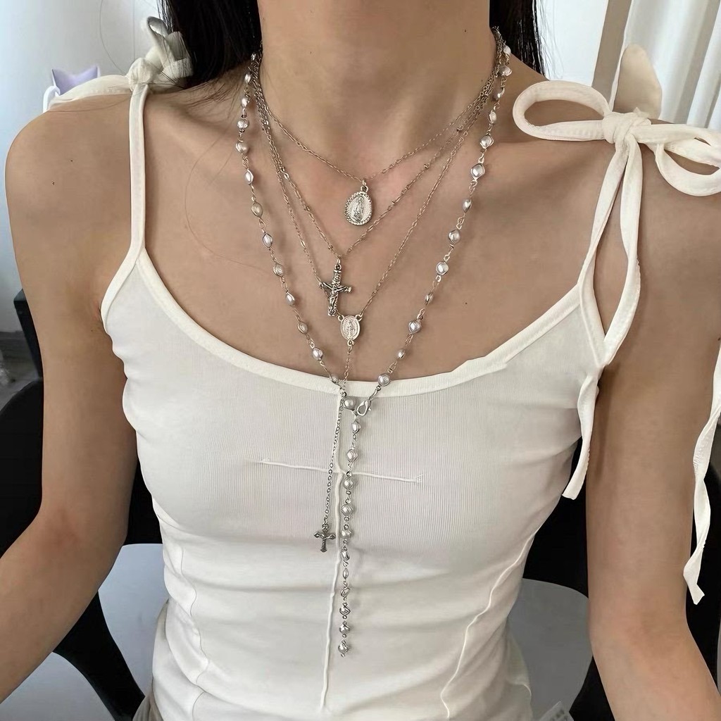 Vòng cổ đeo chéo đa năng dành cho nữ Châu Âu và Mỹ