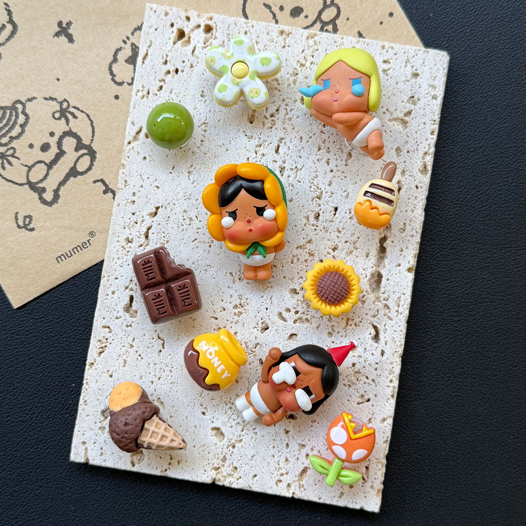 Phụ kiện Pop Mart Crybaby lỗ dễ thương, hoa Crocs cao cấp, DIY tháo rời, Zhibixing Busch