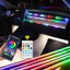 Đèn LED viền nội thất ô tô,Đèn led viền taplo dải Acrylic usb,64 màu RGB nhiều chế độ