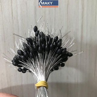 Onetimingcool 300 Cái / lốc Phao Cao Su Chặn Câu Cá Bobber Chặn Phao Hình Trụ Không Gian B VN