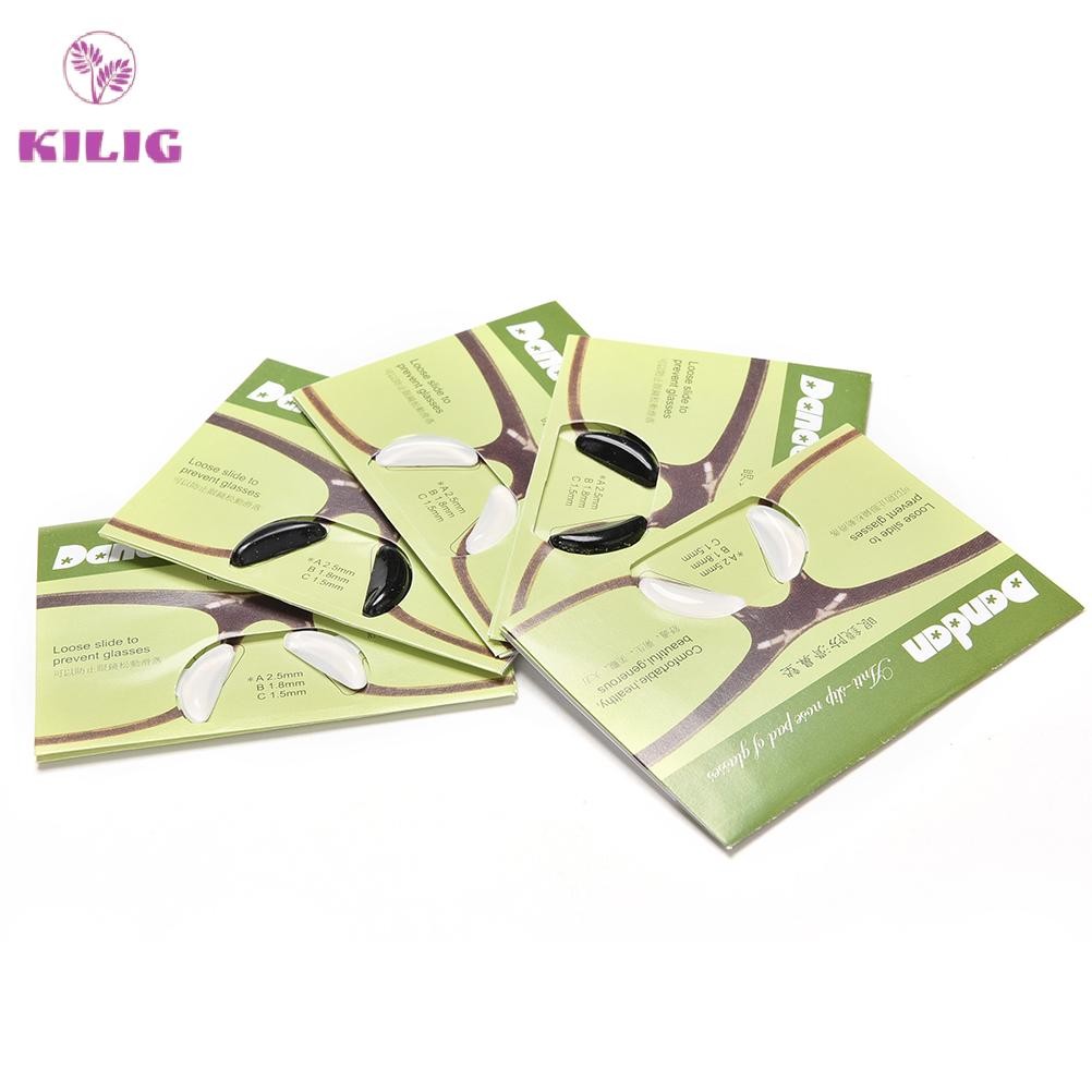 Set 5 Cặp Đệm Mũi Silicone Chống Trượt Cho Mắt Kính