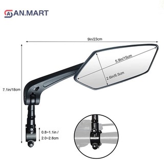 Bigdealssuper Xe Đạp Leo Núi Gương Chiếu Hậu Xe Đạp Điện Gương Phẳng 360 Độ Có Thể Điều Chỉnh Phản Quang Gương Đảo Chiều Phụ Kiện Đi Xe Đạp Siêu